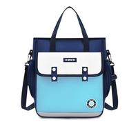 FANDARE 3 in 1 Zainetti per bambini Borsa a tracolla Borsa a mano Zaini Casual Zainetto Scuola per Zaino per Ragazzo Ragazza Color-blocking Zaini scuola Stile britannico Borse da scuola Cielo blu