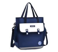 FANDARE 3 in 1 Zainetti per bambini Borsa a tracolla Borsa a mano Zaini Casual Zainetto Scuola per Zaino per Ragazzo Ragazza Color-blocking Zaini scuola Stile britannico Borse da scuola Blu Reale