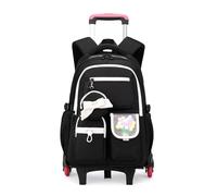 FANDARE 35L Zaino con Ruote 2 in 1 Ruote 6X Antiscivolo per Salire Scale Compatibile 15.6" PC Tasche Multiple Oxford Impermeabile Bianco
