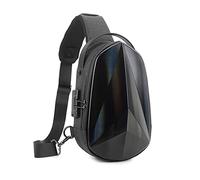 FANDARE Antifurto Zaino Monospalla Marsupio Borse piccole a tracolla Sling Bag con USB Borsa a Spalla Impermeabile per Uomo Donna Scuola Outdoor Sportiva Ciclismo Viaggio Hiking Camping Daypacks Nero