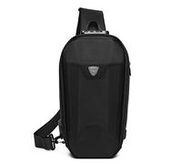 FANDARE Antifurto Zaino Monospalla Zaino Spalla con USB Grande Capacità Borsa a tracolla Uomo Marsupio Sling Bag Borsello a tracolla per Outdoor Ciclismo Viaggio Sport Impermeabile Nero