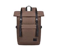 FANDARE Antifurto Zaino Zainetto Scuola Roll Top backpack Espandibile Zaino per 15.6 pollice PC Portatile da Uomo Donna Borsa Universitaria Impermeabile Daypacks per Viaggio Lavoro Scuola Marrone
