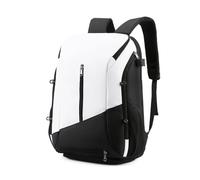 FANDARE Basket Borse per attrezzatura Tennis Badminton Zaini casual Zaino da Escursionismo Uomo Donna Zainetto PC Portatili Borsone Viaggio Zainetto Cartella con scompartimento di scarpe Bianco nero