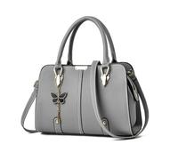 FANDARE Borsa a Mano Donna Impermeabile Borse a Spalla Borse a Tracolla Borse Tote PU Pelle Borse Messenger per Shopping Viaggio Lavoro Incontri Grigio