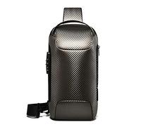 FANDARE Borsa a Tracolla Anti-Ladro Uomo e Donna, Borsa a Tracolla con Porta USB di Ricarica, Borsa da Petto Impermeabile, Zainetto da Spalla per Escursionismo Ciclismo Corsa Viaggio Oro A