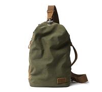 FANDARE Borsa a Tracolla, Borsa a Tracolla Unisex in Tela Vintage per Petto e Vita, Leggera e Libera le Mani per Uomo e Donna, Borsa Crossbody per Pendolari, Viaggi, Festival Verde