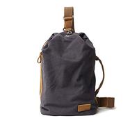 FANDARE Borsa a Tracolla, Borsa a Tracolla Unisex in Tela Vintage per Petto e Vita, Leggera e Libera le Mani per Uomo e Donna, Borsa Crossbody per Pendolari, Viaggi, Festival Nero
