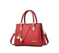 FANDARE Borsa a Tracolla da donna Multitasche Borsa a Mano PU Pelle Borse Tote Impermeabile Borse a Spalla per Shopping Viaggio Lavoro Incontri Rosso