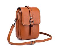 FANDARE Borsa a tracolla per cellulare Donna Borsa a Spalla Pelle Mini Telefono Pochette Borsello Phone Crossbody Bag Cellulare Portafogli BorsaGiallo