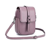 FANDARE Borsa a tracolla per cellulare Donna Borsa a Spalla Pelle Mini Telefono Pochette Borsello Phone Crossbody Bag Cellulare Portafogli BorsaViola