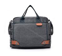 FANDARE Borsa a Tracolla Portatile Borse a spalla per 12.9 Pollici PC Ventiquattrore Uomo Borse Messenger di tela Borse Sacchetto Crossbody Bag per viaggio lavoro scuola università Borse Grigio