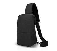 FANDARE Borsa a tracolla unisex, borsa a tracolla per uomo, zaino a spalla, zaino in bicicletta, escursionismo campeggio da viaggio da donna in poliestere nero