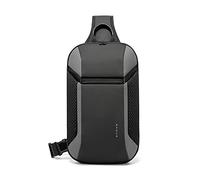 FANDARE Borsa a Tracolla Uomo Impermeabile e Antigraffio per Viaggi e Sport Grande Capacità per Tablet 10.5 Pollici Tessuto Poliestere Leggero Stile Moderno e Minimalista Grigio