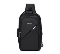 FANDARE Borsa a Traversa Multifunzionale Uomo Donna Zaino Antifurto con USB 10.5'' Tablet, Multi Scomparti Cintura Traspirante a Nido d'Ape Impermeabile per Viaggio Sport Nero