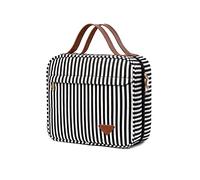 FANDARE Borsa da toilette da viaggio Borsa Cosmetica Beauty Case da Viaggio Donna Uomo Borsa da viaggio Tela Borse Bagno Cosmetici Organizzatore Beauty Astuccio con Multi Scomparti Nero