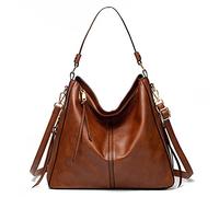 FANDARE Borsa Donna Borse a Tracolla Borsetta Ragazza Borse a Mano PU Pelle Borse a Spalla Multifunzione Messenger Bag per Shopper Viaggio Lavoro Scuola Sacchetto Marrone