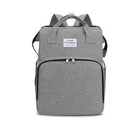 FANDARE Borsa Fasciatoio Zaino fasciatoio con lettino Zaino da Viaggio Donna Zaini Casual Zainetto Ragazze Multifunzione Cartelle Zaino Scuola Nappy Diaper Zainetti Zaino per Mamma Papà Grigio