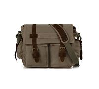 FANDARE Borsa Tela in stile Militare Borsa a Tracolla con Tasche