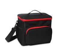 FANDARE Borsa Termica Isolante Pranzo al Sacco Borsa da Picnic Borsa frigo Acquisti Auto Borsa a tracolla per Campeggio Nautica Spiaggia Pesca Scuola Lavoro Lunch Bag Impermeabile Poliestere Nero