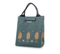 FANDARE Borsa Termica Isolante Pranzo al Sacco Borsa da Picnic Lunch Borsetta per Uomo Donna Adulti Campeggio Lavoro Spiaggia Pesca Scuola Lavoro Impermeabile Poliestere verde