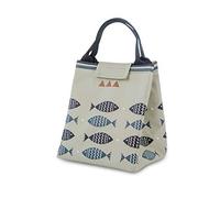 FANDARE Borsa Termica Isolante Pranzo al Sacco Borsa da Picnic Lunch Borsetta per Uomo Donna Adulti Campeggio Lavoro Spiaggia Pesca Scuola Lavoro Impermeabile Poliestere Grigio chiaro