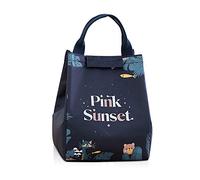 FANDARE Borsa Termica Isolante Pranzo al Sacco Borse frigo Borsa da Picnic Lunch Borsetta per Uomo Donna Adulti Campeggio Lavoro Spiaggia Pesca Scuola Lavoro Impermeabile Poliestere Blu B