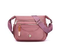 FANDARE Borse a Tracolla da Donna Borsa Donna Borse a spalla da palestra con tracolla larga regolabile Elegante Borsa a Spalla Nylon Pochette Borsello Borsa Viaggio Crossbody Bag Viola