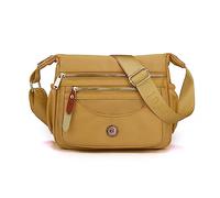 FANDARE Borse a Tracolla da Donna Borsa Donna Borse a spalla da palestra con tracolla larga regolabile Elegante Borsa a Spalla Nylon Pochette Borsello Borsa Viaggio Crossbody Bag Oro