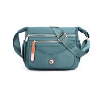 FANDARE Borse a Tracolla da Donna Borsa Donna Borse a spalla da palestra con tracolla larga regolabile Elegante Borsa a Spalla Nylon Pochette Borsello Borsa Viaggio Crossbody Bag lago Blu