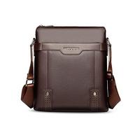FANDARE Borse a tracolla Uomo Borsello Uomo Messenger bag Uomo Borse da Uomo Tracolla Borse a Spalla Commerciale Viaggio Impermeabile PU Marrone