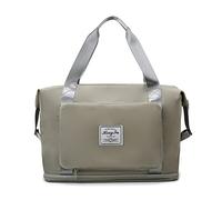FANDARE Borsone da Viaggio Borsa Palestra Pieghevoli Uomo Donna Borsa Sportiva Weekender Borsone Piscina Grande Borsone Nascita Ospedale Borsa Palestra con Scomparto Scarpe Grigio