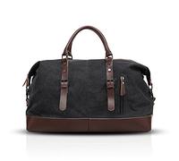 FANDARE Borsone da Viaggio di Tela Borsa da Viaggio Borsoni Tote da viaggio per Uomo Donna Borsone Palestra per Viaggi Multi-compartimenti Sacchetto di Toeletta per Viaggi Palestra Shopping Nero