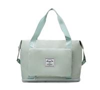 FANDARE Borsone da Viaggio Pieghevole Uomo Donna - Borsa Sportiva Weekender Grande per Palestra, Piscina, Nascita, Ospedale - Con Scomparto Scarpe - Verde