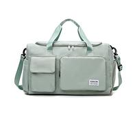 FANDARE Borsone da Viaggio Sportiva Tote Borsa da viaggio Grande Borsa Palestra Borsa Weekender Borsone Donna Uomo Palestra Borsa a Spalla con Scomparto Scarpe & tasca bagnata Verde chiaro
