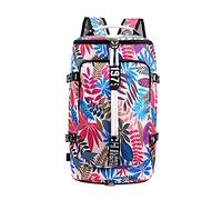 FANDARE Borsone da Viaggio Borsone Palestra Sportiva Borsa Palestra Borsa Sportiva Weekender Donna Uomo Grande Piscina Palestra Borsa a Spalla Borsa a Tracolla Laptop Zaino, Foglie Rosa