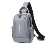 FANDARE Business Zaino monospalla da uomo Borsa a tracolla Borsello Borse a spalla da palestra Multifunzionale Zaino a tracolla Borse Messenger per Ufficio Lavoro Viaggio Sling Bag Grigio