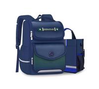 FANDARE Carina Zaino per bambini con Borsa a tracolla mano Ragazzi Ragazze scolastico Cartella Zainetto riflettente per la scuola elementare School Backpack per classi 3-6 Borsa a spallaVerde