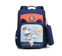 FANDARE Carino Zainetti per bambini Cartelle per la scuola Riflettente Zaino Scuola Zaino Casual Ragazze Ragazzi Zainetto per 1-6 classi bambino Studenti Viaggiare Zaini con Astuccio Arancia