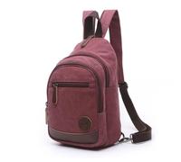 FANDARE Casual Sling Bag Zaino Studente Sport Portatile Viaggio Borsa a Tracolla Lovers Grande Capacità Multifunzione Traspirante Tela Rosso