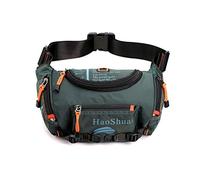 FANDARE Casuale Zaino Monospalla Marsupio all'aperto Sling Bag Borsa a tracolla Uomo Borsello a tracolla Borsa a Spalla per Trekking Ciclismo Viaggio Sports Durevole Nylon Verde scuro