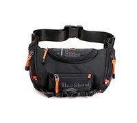 FANDARE Casuale Zaino Monospalla Marsupio all'aperto Sling Bag Borsa a tracolla Uomo Borsello a tracolla Borsa a Spalla per Trekking Ciclismo Viaggio Sports Durevole Nylon Nero