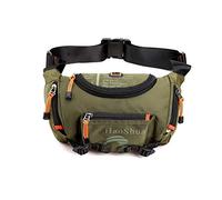 FANDARE Casuale Zaino Monospalla Marsupio all'aperto Sling Bag Borsa a tracolla Uomo Borsello a tracolla Borsa a Spalla per Trekking Ciclismo Viaggio Sports Durevole Nylon verde
