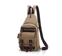 FANDARE Classico Sling Bag Zaino Studente Sport Portatile Viaggio Borsa a Tracolla Donna/Uomo Grande Capacità Multifunzione Traspirante Tela