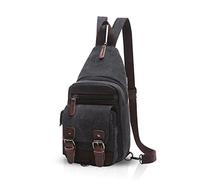 FANDARE Classico Sling Bag Zaino Studente Sport Portatile Viaggio Borsa a Tracolla Donna/Uomo Grande Capacità Multifunzione Traspirante Tela