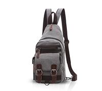 FANDARE Classico Sling Bag Zaino Studente Sport Portatile Viaggio Borsa a Tracolla Donna/Uomo Grande Capacità Multifunzione Traspirante Tela