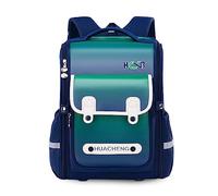 FANDARE Colorato Zaino bambini Scuola Elementari bimbo bimba zaino prima Elementare Riflettente Zainetto Elementare Backpack per classi 3-6 Borsa a spalla School Bag Blu reale Verde