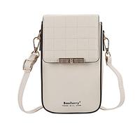 FANDARE Donna Borsa a tracolla per cellulare Ragazza Borse Tracolla Leggero Borsa a Spalla Portafogli Ragazza Mini Telefono Borsello Shopping Festa Scuola Viaggio Phone Crossbody Bag bianca