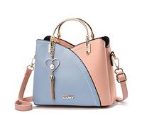 FANDARE Donna Borsa Mano Nappa Borse a Tracolla Borse a Spalla Impermeabile Borse Tote PU Pelle Borse Messenger Multifunzionale per Shopping Viaggio Lavoro Incontri Azzurro
