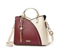 FANDARE Donna Borsa Mano Nappa Borse a Tracolla Borse a Spalla Impermeabile Borse Tote PU Pelle Borse Messenger Multifunzionale per Shopping Viaggio Lavoro Incontri Rosso