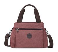 FANDARE Donna Borsa Tracolla Tela Borsa a Mano Borsa Spalla Borse e Messenger per 10.5 Pollice Tablet Borse Tote da donna Grande Shopping Viaggio Partito Work Pochette Crossbody Bag Red